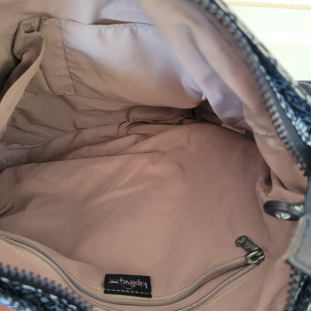 Kipling Navy Blue Patterned Shoulder Strap Bag - image 7